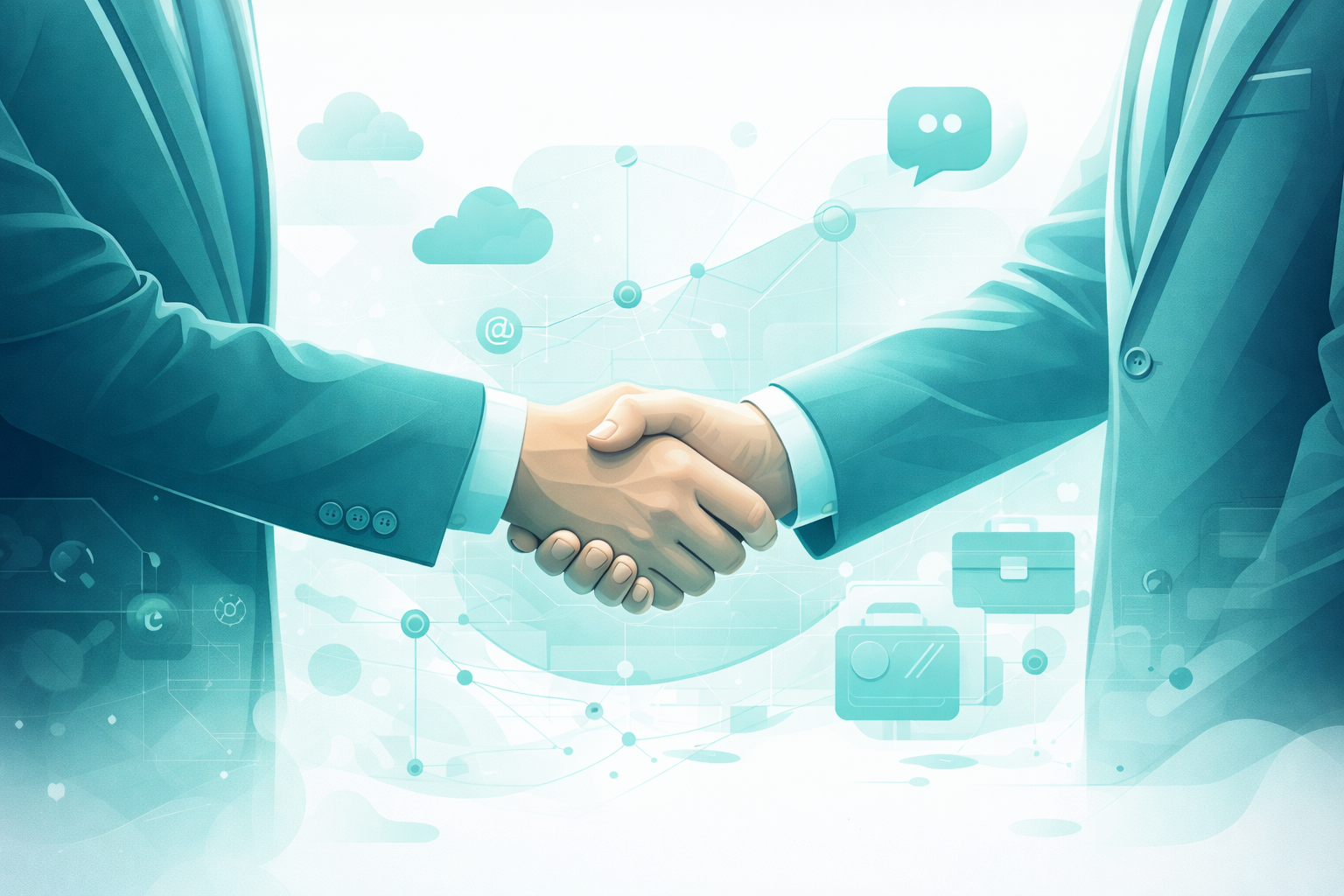 Illustration partenariat et confiance